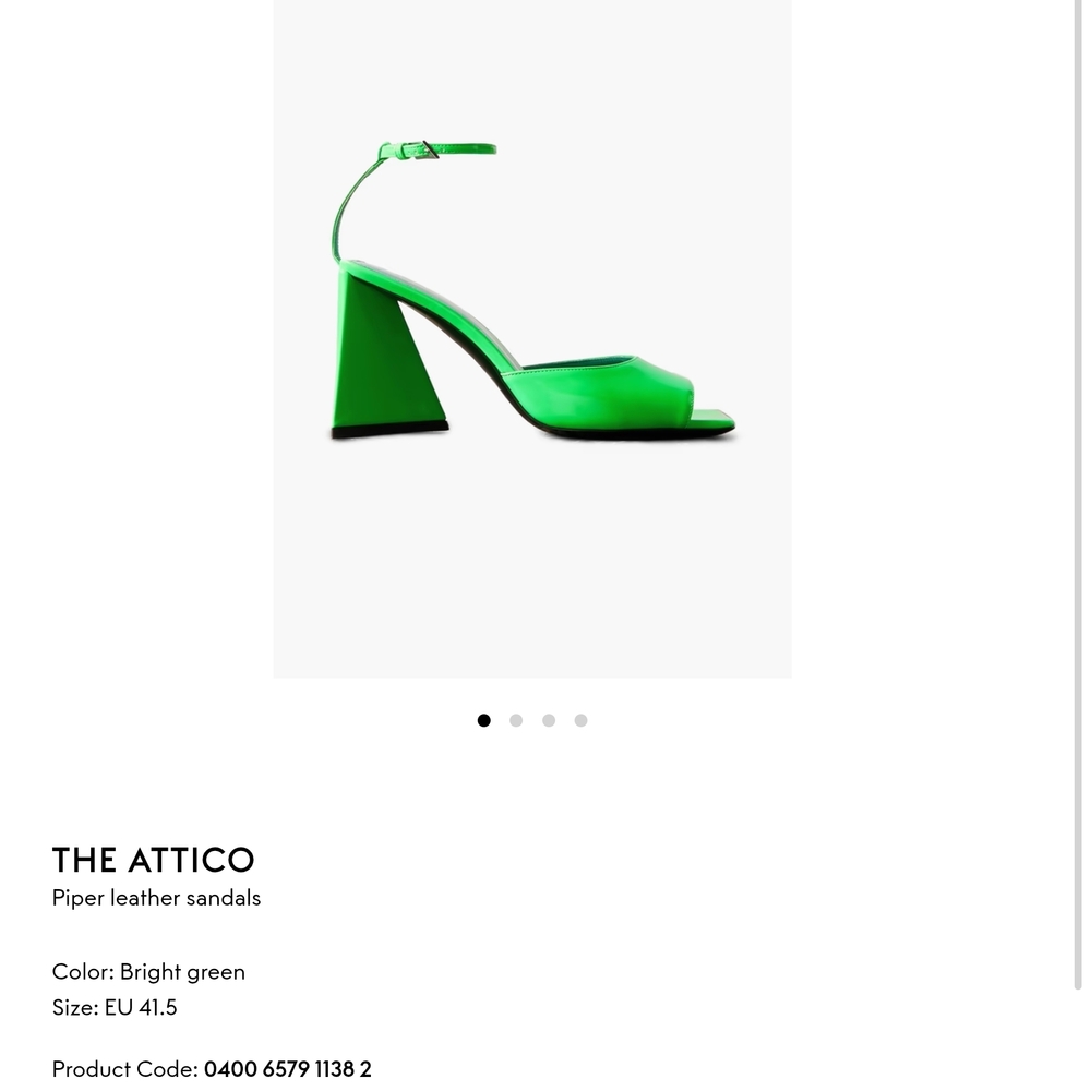 NIB The Attico Neon Green Heels 10.5 11 41.5 $895 - Picture 7 of 7